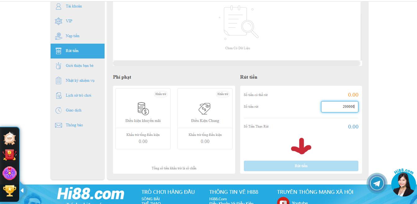 Hướng dẫn chi tiết cách rút tiền Hi88 chỉ mất 1 phút